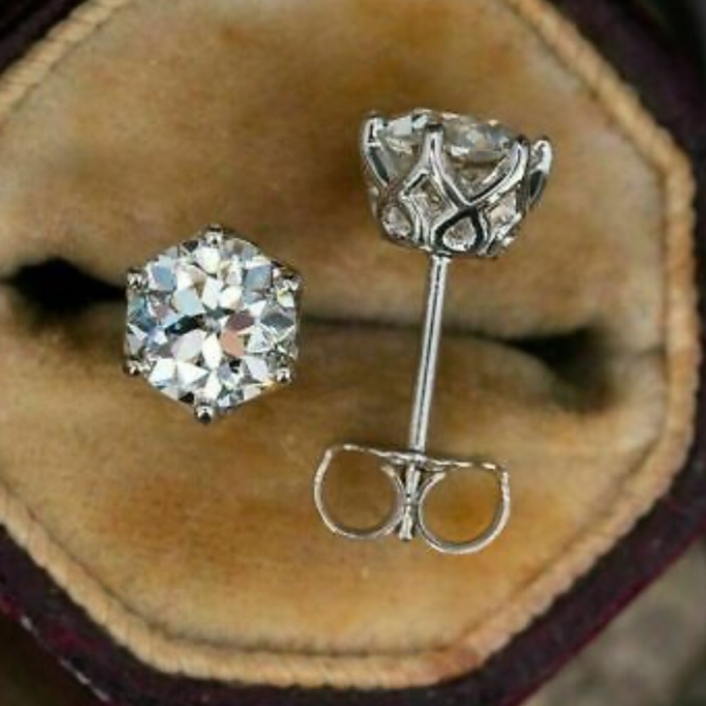 NWT STERLING SILVER PRETTY STUD EARRINGS - Picture 2 of 4